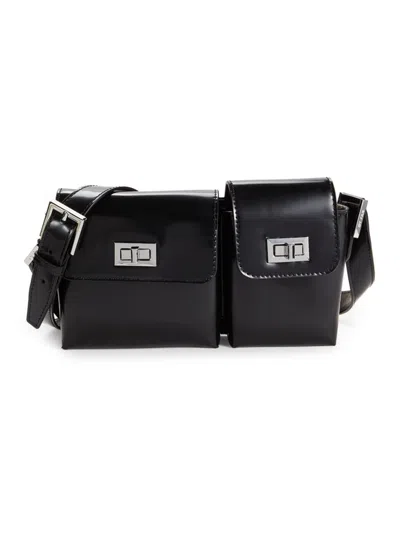By Far Women's Baby Billy Leather Shoulder Bag In Black
