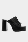By Far Women's Brad Nappa Leather Sandals In Black In Black