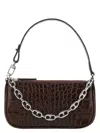 By Far Chocolate Leather Mini Rachel Handbag