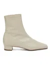 By Far Women's Este 25mm Leather Ankle Boots In Neutral