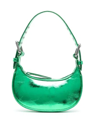 By Far Women's Metallic-effect Tote Bag In Green