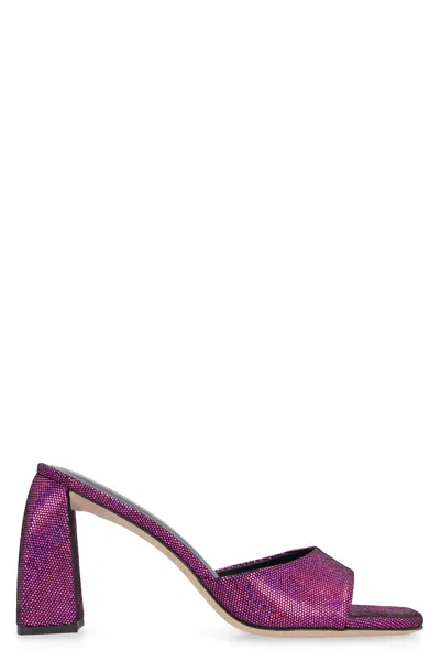 By Far Michele 90mm Mules In Purple