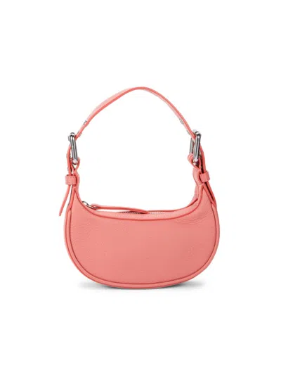By Far Mini Soho Leather Shoulder Bag In Pink