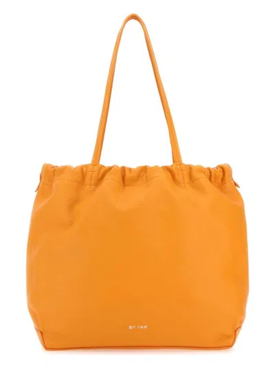 By Far Oslo Tote Bag In Luxurious Nappa Leather In Orange