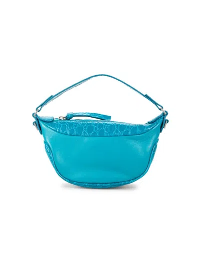 By Far Women's Paneled Leather Top Handle Bag In Blue