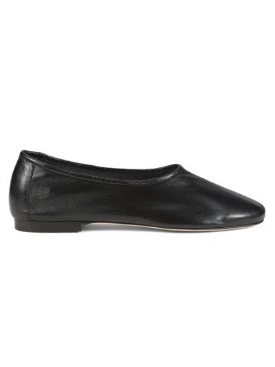 By Far Women's Prudence Leather Ballet Flats In Black