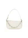 By Far Rachel Crocodile-embossed Shoulder Bag In Beige