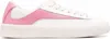 By Far Rodina Perforated Leather And Suede Sneakers In White And Pastel Pink