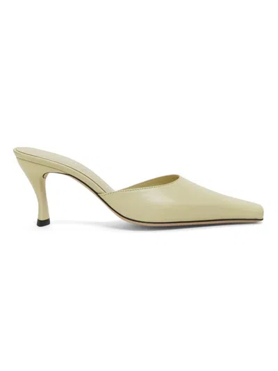 By Far Women's Selene 50mm Leather Mules In Neutral
