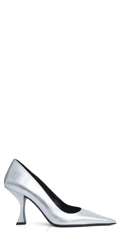 By Far Women's Viva Pump In Silver Leather