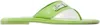 By Far Zizi Glossed-leather Sandals In Pistachio