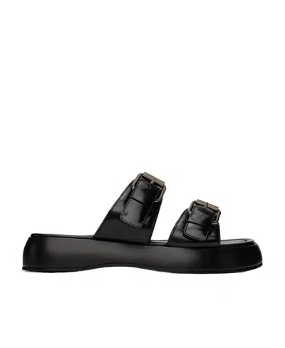 By Far Wyatt Flat-soled Sandals In Black