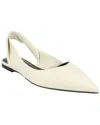 By Far Yasha Leather Flat In White