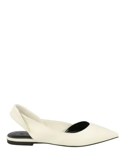 By Far Yasha Leather Flats In White