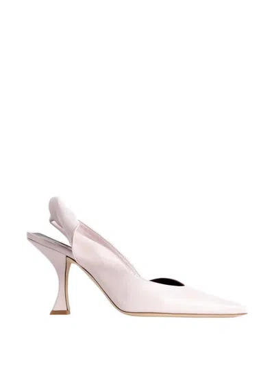 By Far Yasha Twist-strap Pumps In White