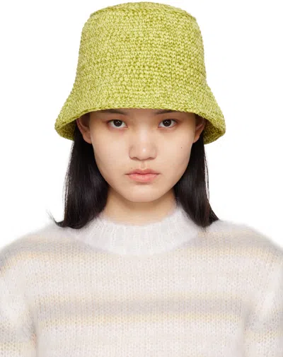 By Far Yellow Robbie Bucket Hat In Apl Apple