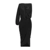 By Felizia Asymmetrical Draped Jersey Co-ord Set In Black In Black