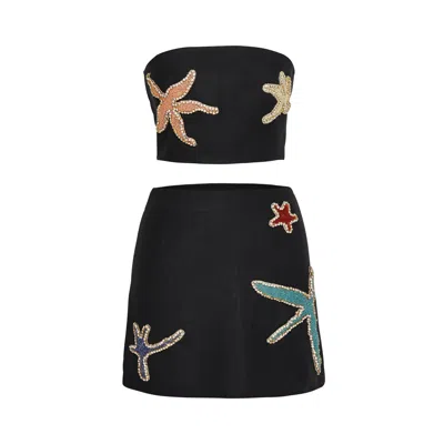 By Felizia Scylla Embellished Co-ord Set Black