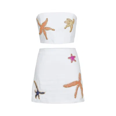 By Felizia Scylla Embellished Co-ord Set White