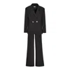 By Felizia Tailored Double-breasted Suit In Black In Black