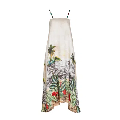 By Felizia Women's Green Palma Printed Maxi Dress