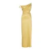 By Felizia Women's Yellow / Orange Zaia Off-shoulder Maxi Dress In Yellow