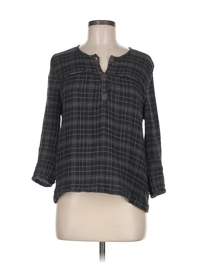 Pre-owned By Iris 3/4 Sleeve Blouse In Gray