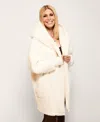 By Jill Martin Hooded Sherpa Button Front Lounger Jacket In White