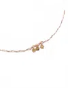 By Johanne Women's Triple Daisy Necklace In Pink In Pink