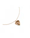 By Johanne Women's Vintage Heart Necklace In Gold In Gold