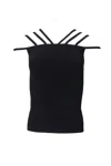 By Johnny Ellie Cage Knit Top In Black In Black