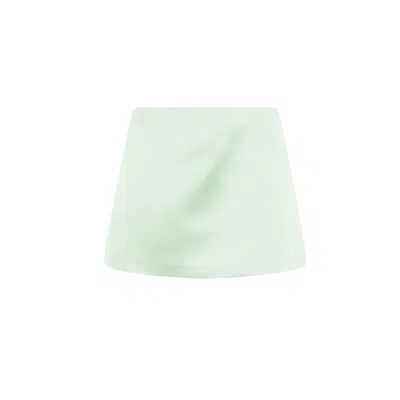 By Keara Women's Green Timeless Satin Miniskirt - Mint