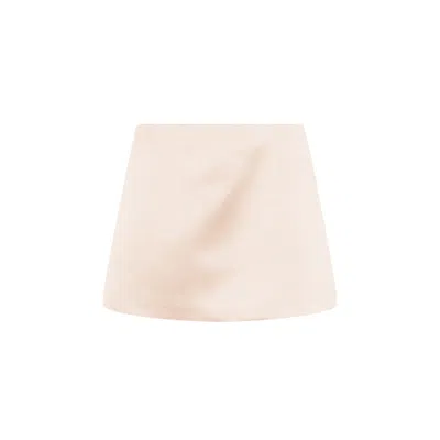 By Keara Women's Pink / Purple Timeless Satin Miniskirt - Apricot In Pink/purple