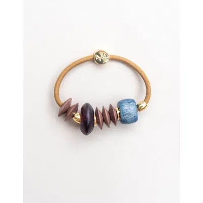 By Lilla Amber Capsule Bracelet Hair Tie In Gold