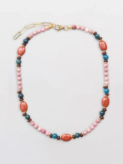 By Lilla Brownstone Necklace In Multi