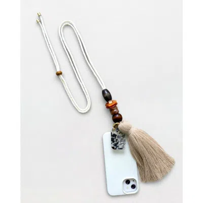 By Lilla Sumac Cross Body Phone Strap In Orange