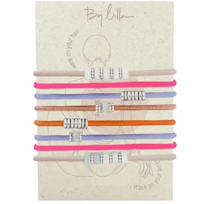 By Lilla Women's Disc Elastics 8 Pack Bracelet Hairties Set In Bikini In Multi