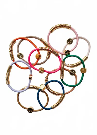 By Lilla Women's Disc Elastics Assorted Fives Bracelet Hairties In Multi