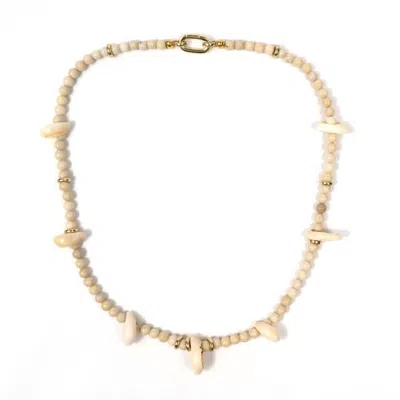 By Lilla Women's Seashell Beaded Necklace In Gold