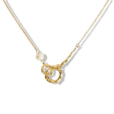 By Majime Women's Aya Pearl Gold Pendant Necklace