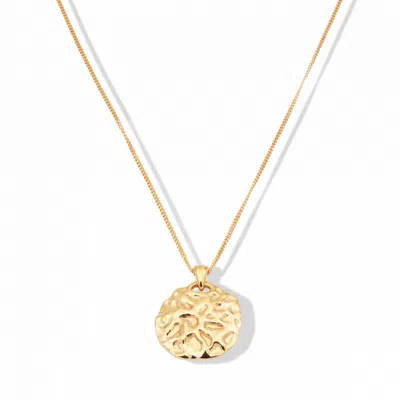 By Majime Women's Gina Hammered Irregular Gold Pendant Necklace