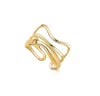 By Majime Women's Gold Sirena Assymettric Open Ring