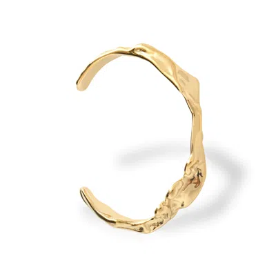 By Majime Women's Kaiya Assymetric Gold Cuff Bracelet