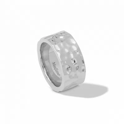 By Majime Women's Kenji Hammered Statement Chunky Ring - Sterling Silver