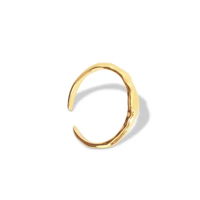 By Majime Women's Kumi Assymetric Irregular Fine Gold Ring