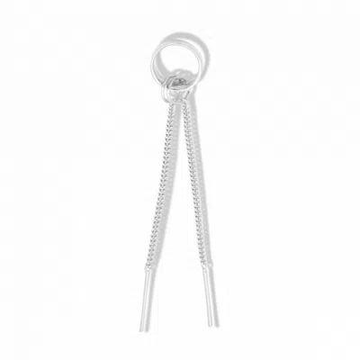 By Majime Women's Miya Drop Two Way Earring Sterling Silver