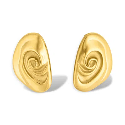 By Majime Women's Yumiko Stud Gold Earrings