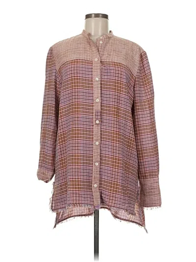 Pre-owned By Malene Birger 3/4 Sleeve Blouse In Burgundy