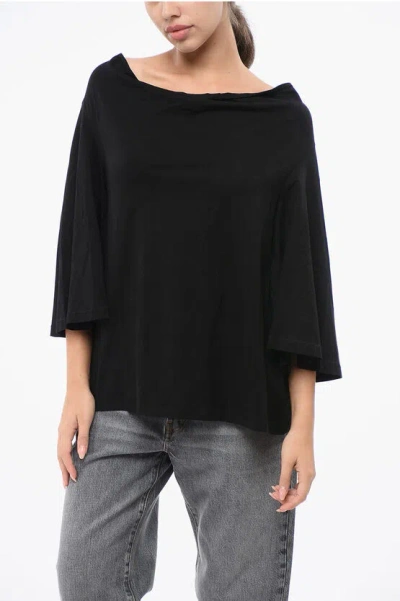 By Malene Birger 3/4sleeved Lightweight Cotton Cowl-neck Bryar Blouse