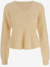 By Malene Birger Peplum-hem Knit Top